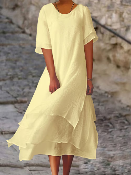 Elena I vestido de lino elegante