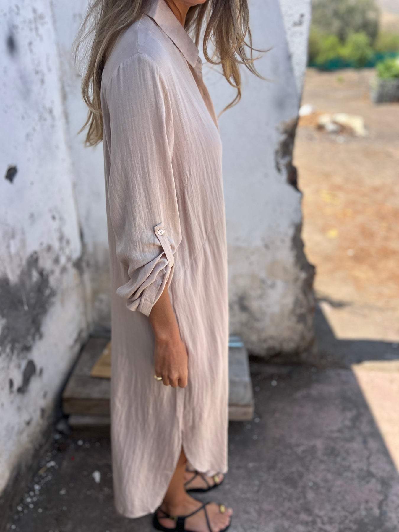 Sofía | Vestido camisero de lino
