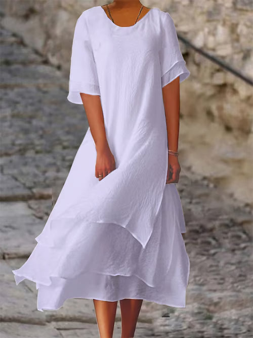 Elena I vestido de lino elegante