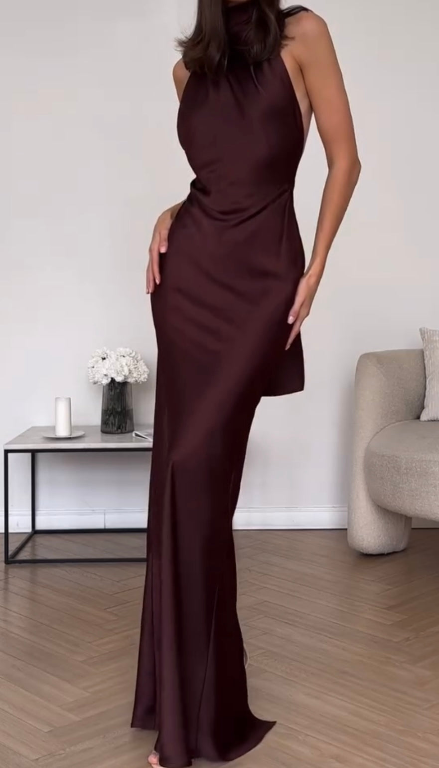 Élise | Elegante vestido de noche de satén