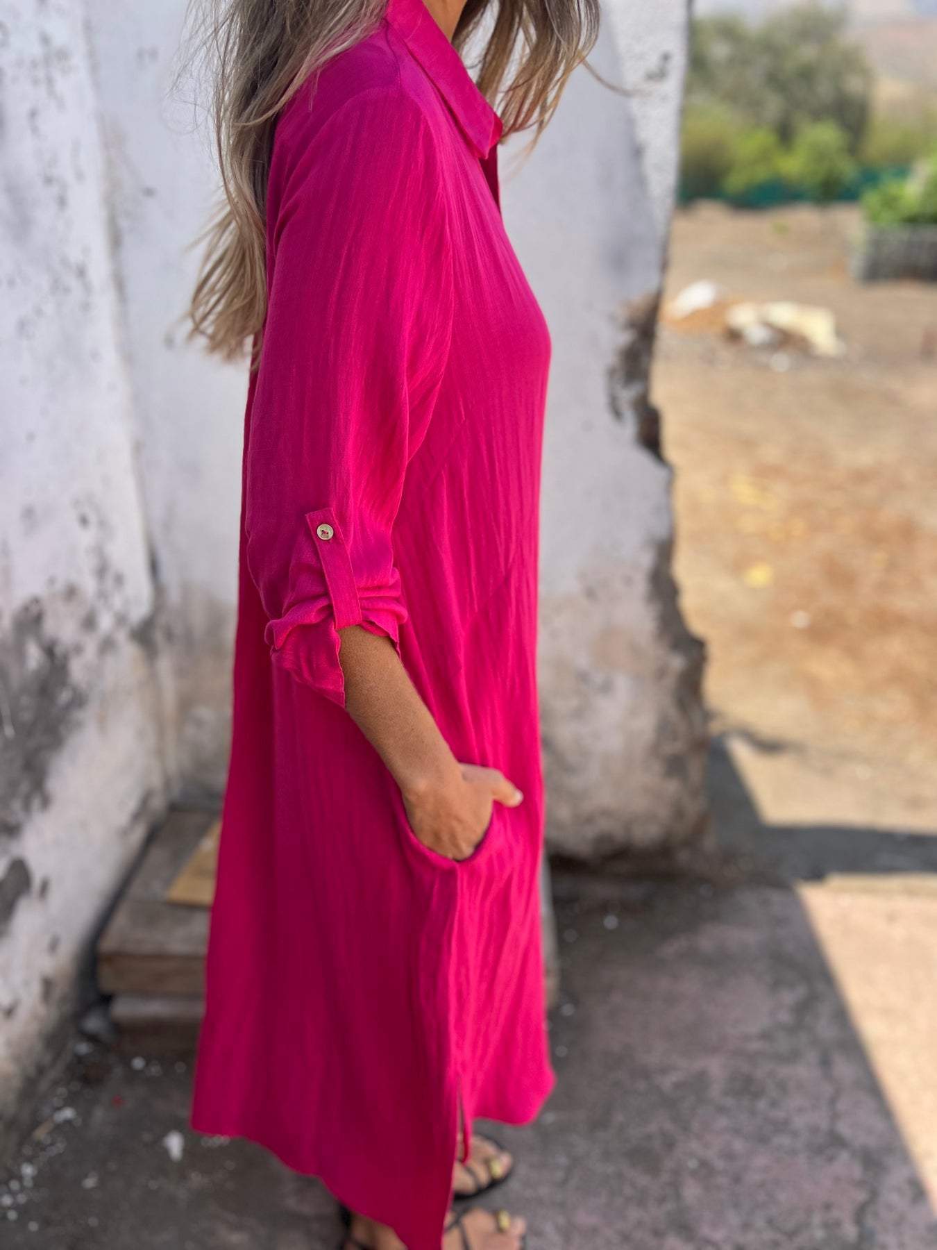 Sofía | Vestido camisero de lino