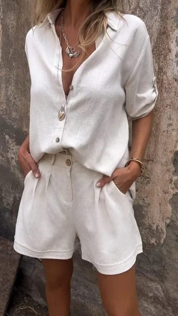 Camille | Conjunto femenino en tejido natural
