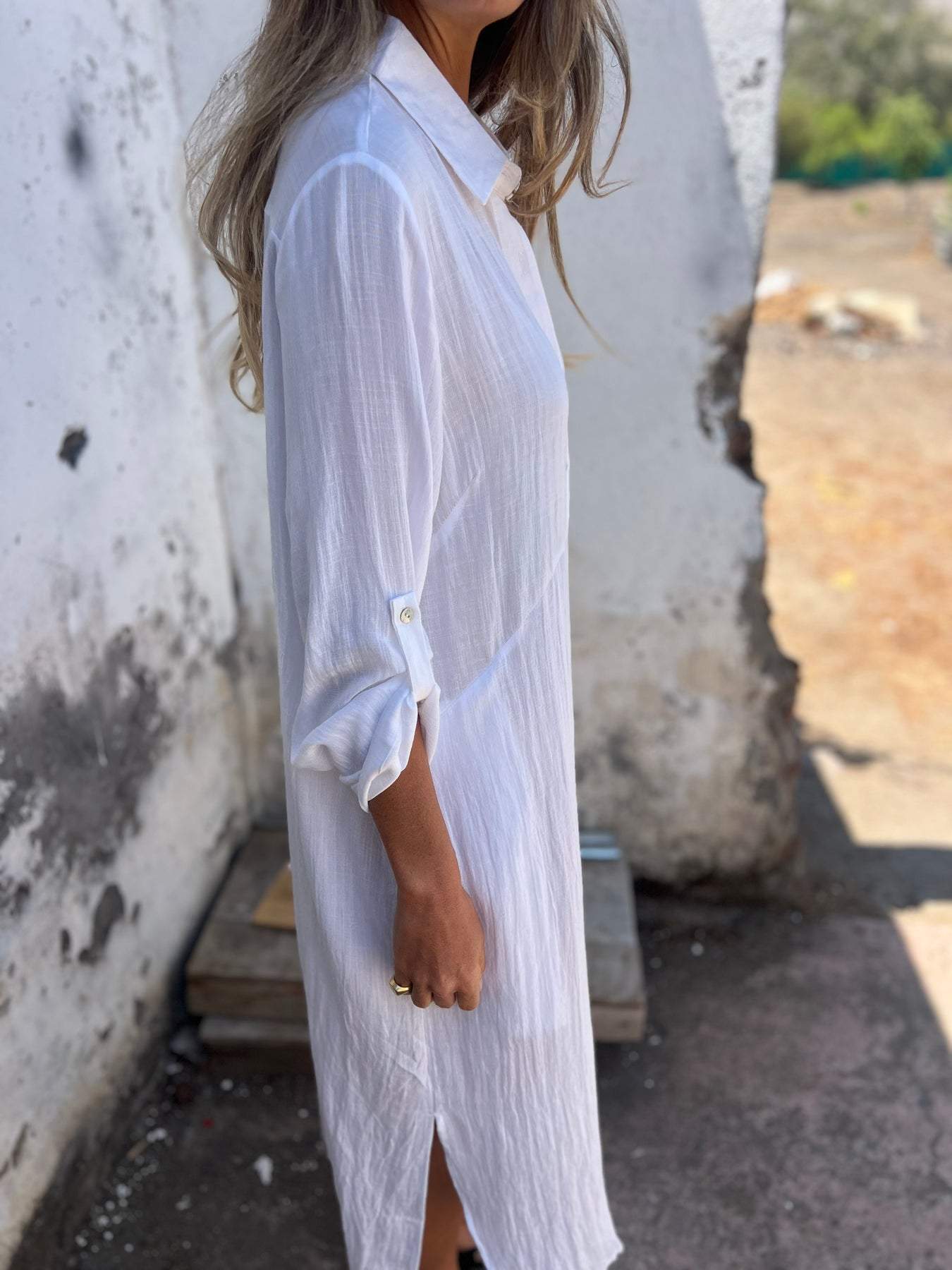 Sofía | Vestido camisero de lino