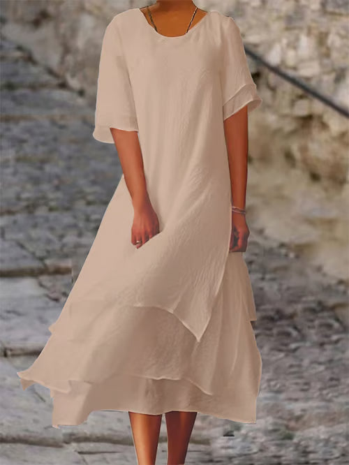 Elena I vestido de lino elegante