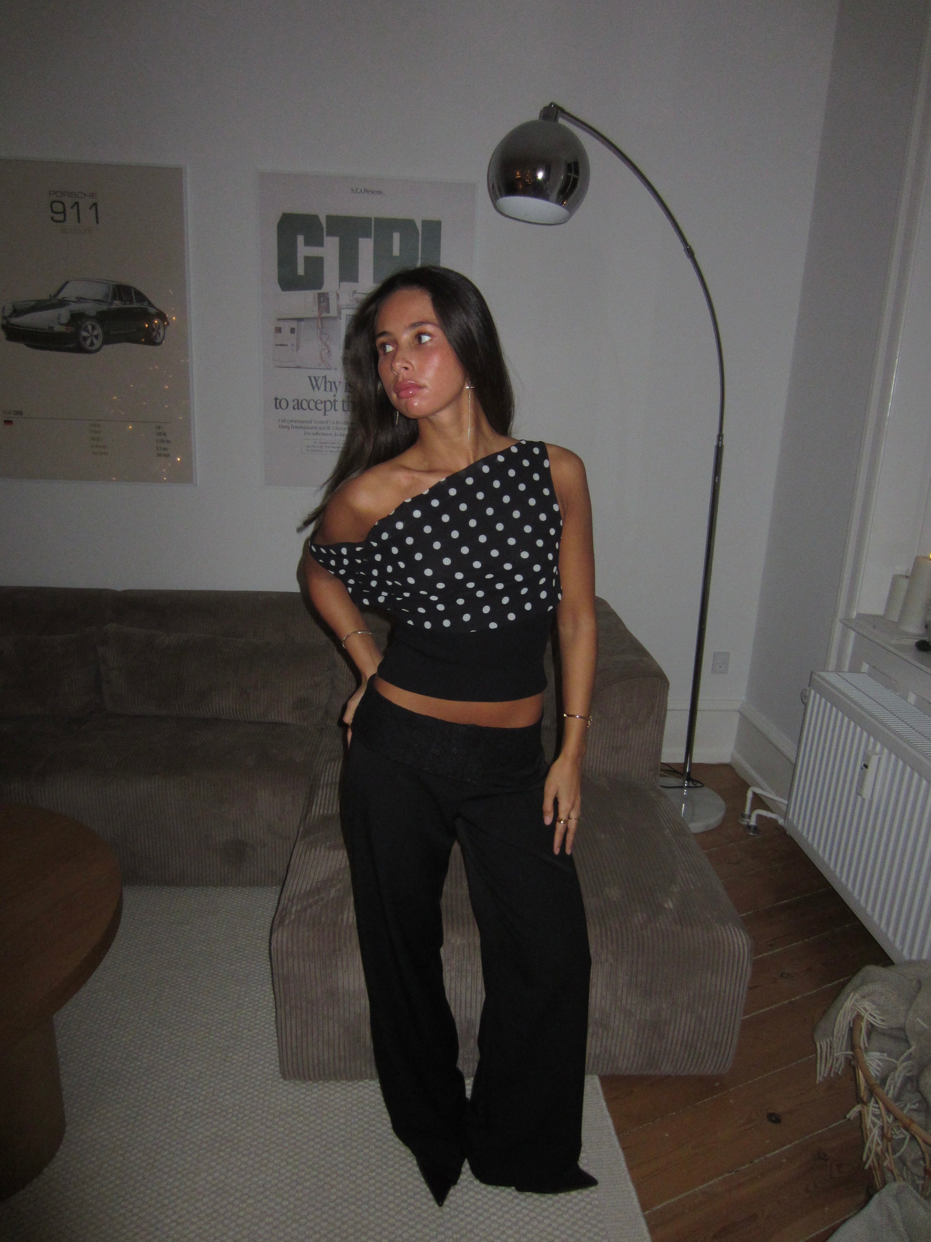 Kimmie | Top de Lunares - Negro/Blanco