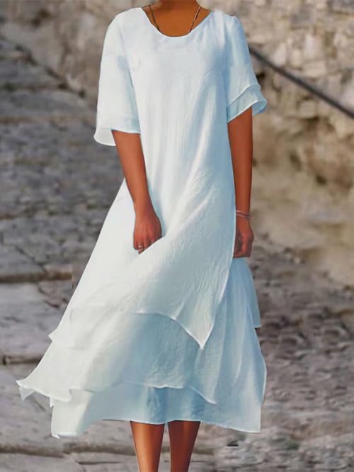 Elena I vestido de lino elegante