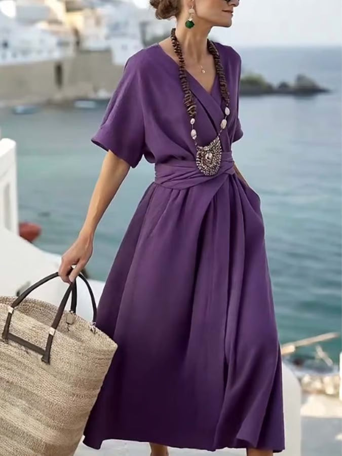 Vestido holgado con bolsillos