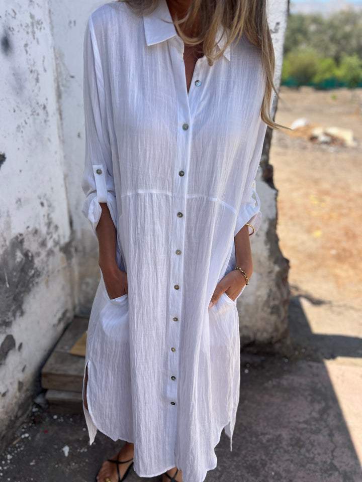 Sofía | Vestido camisero de lino
