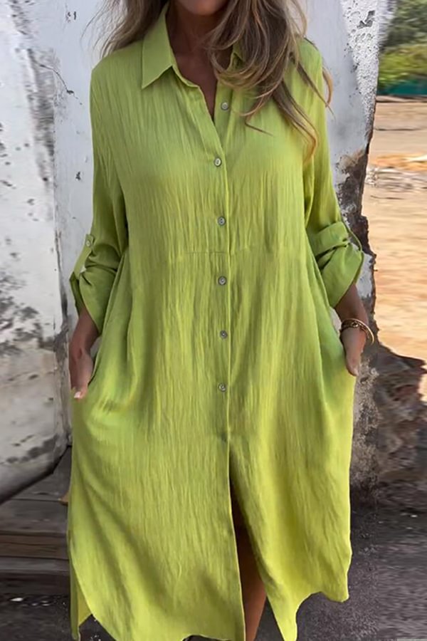 Sofía | Vestido camisero de lino