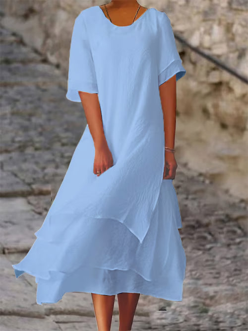 Elena I vestido de lino elegante