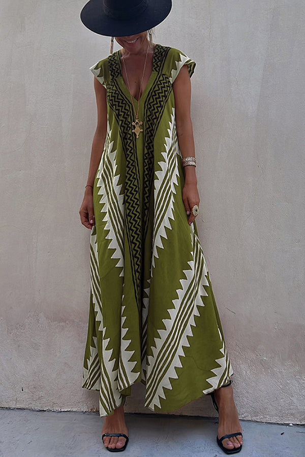 Camille | Vestido bohemio casual con escote en V