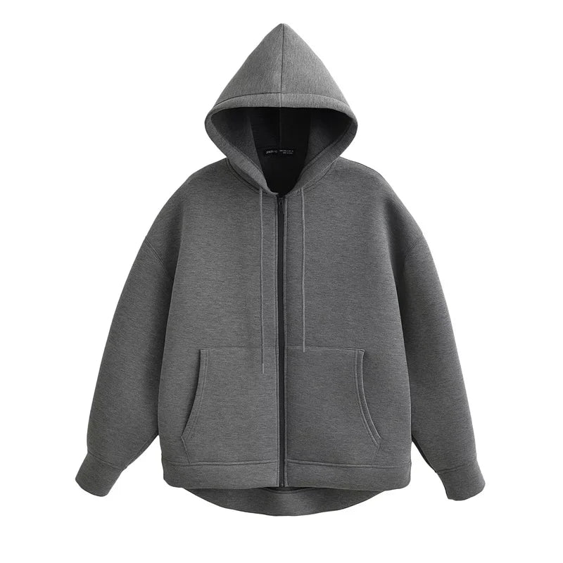 Zoé | Sudadera con capucha oversized con cremallera