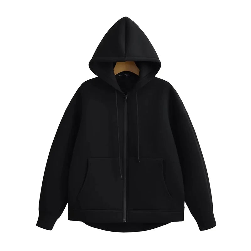 Zoé | Sudadera con capucha oversized con cremallera