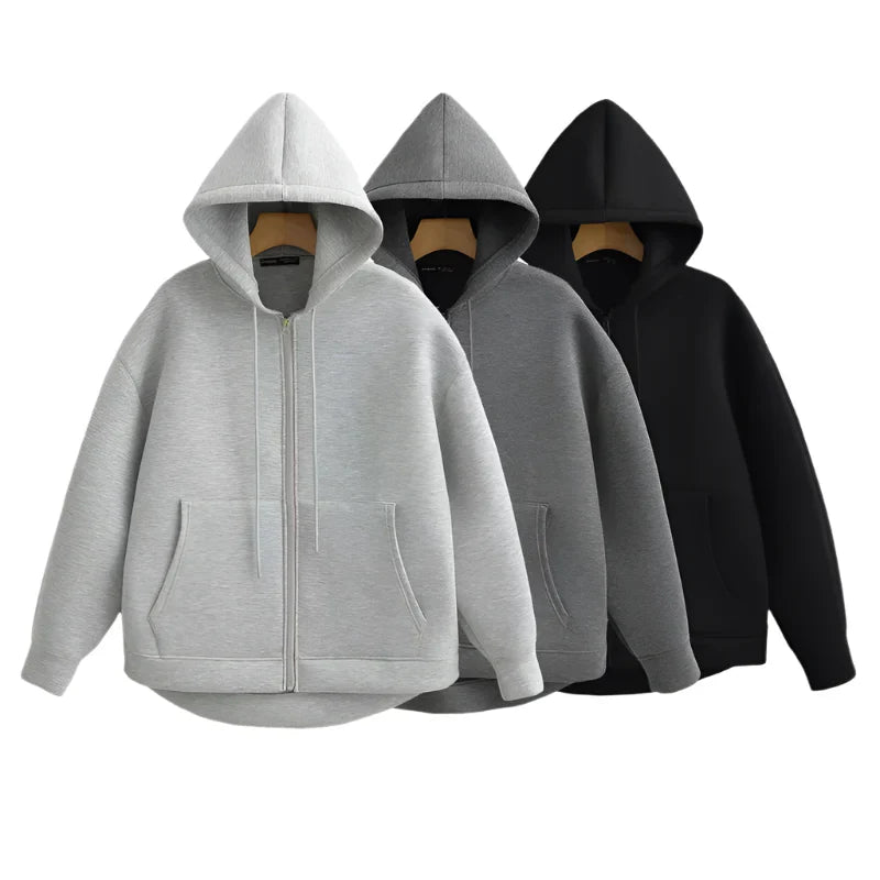 Zoé | Sudadera con capucha oversized con cremallera
