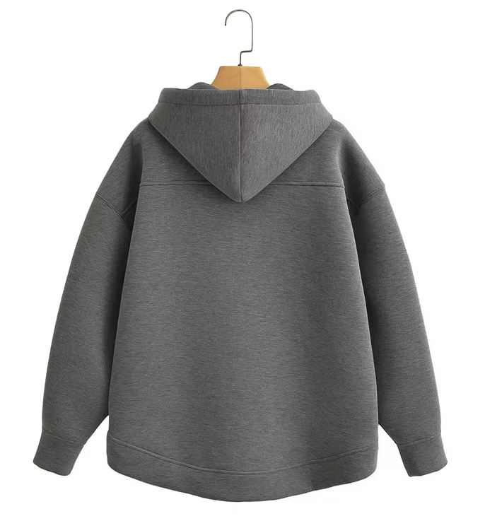 Zoé | Sudadera con capucha oversized con cremallera