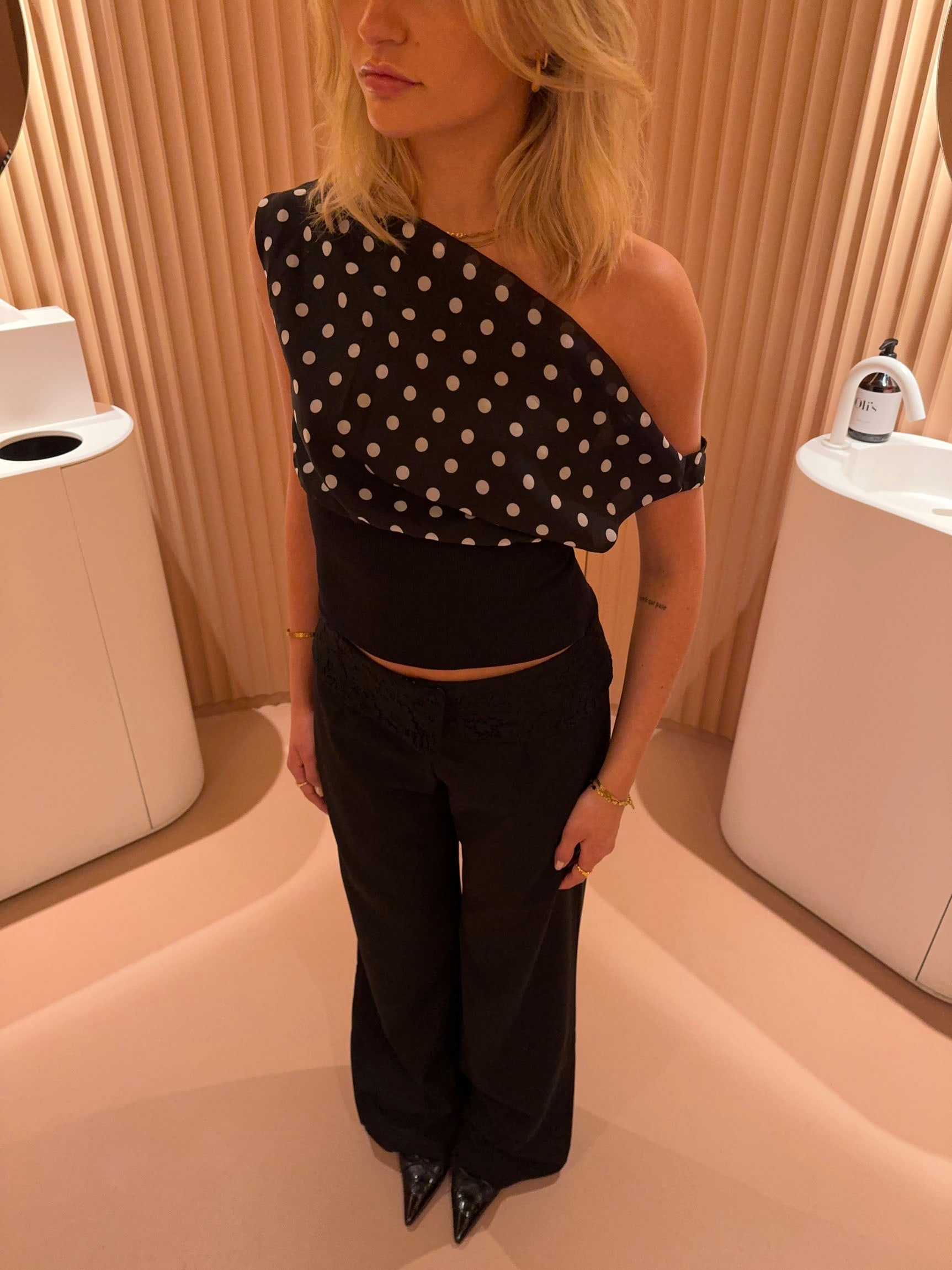 Kimmie | Top de Lunares - Negro/Blanco