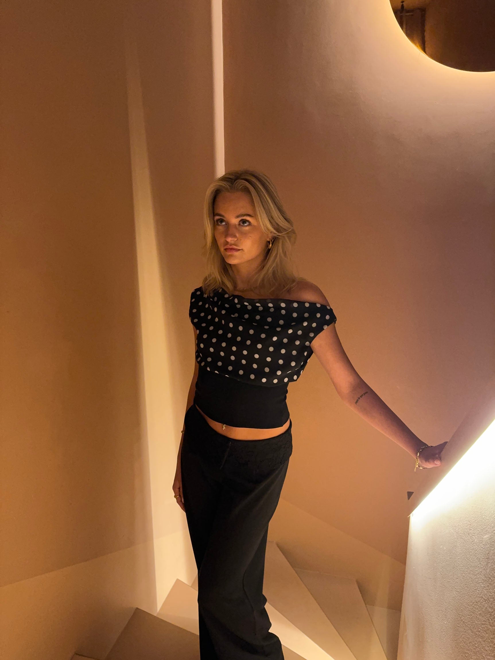 Kimmie | Top de Lunares - Negro/Blanco