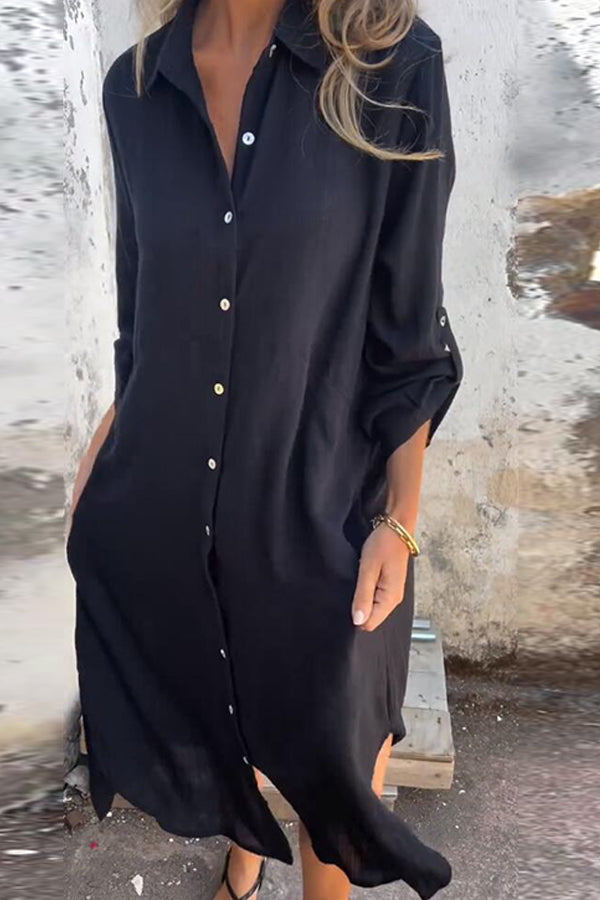 Sofía | Vestido camisero de lino