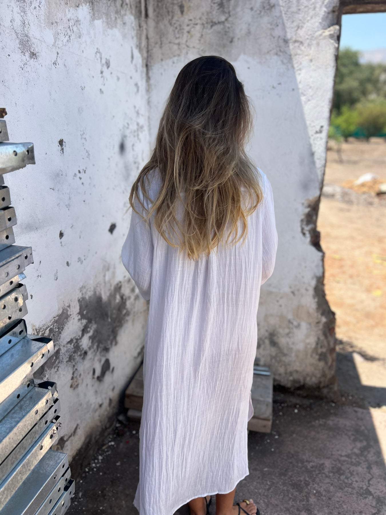 Sofía | Vestido camisero de lino