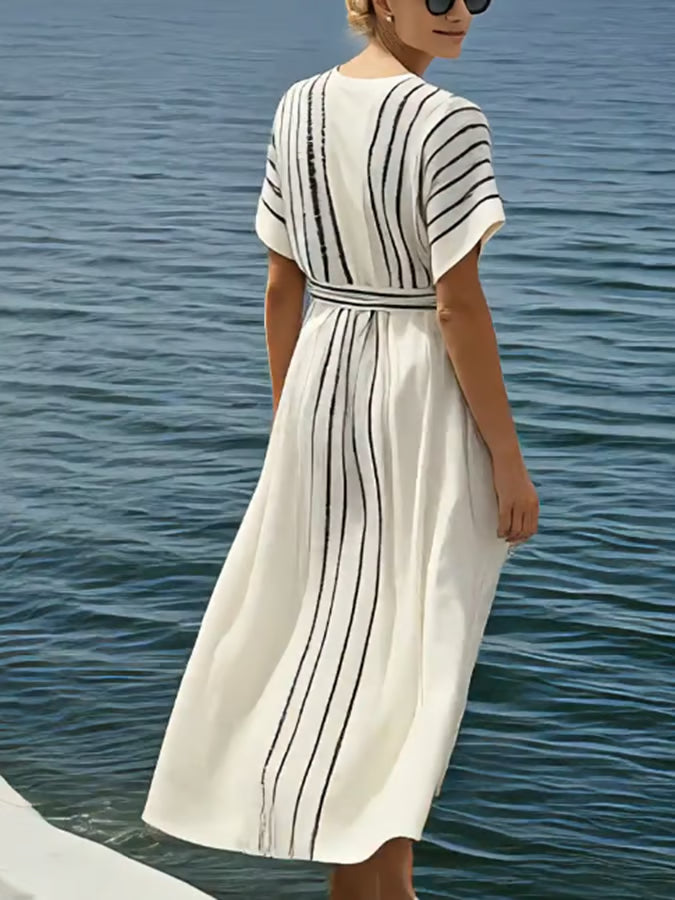 Vestido de lino claro y fresco
