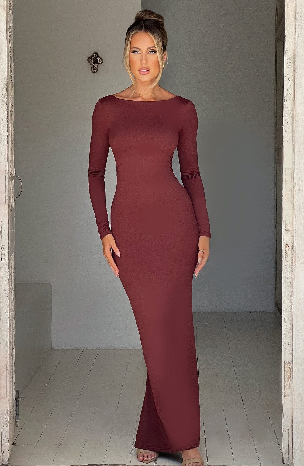 Eleanor | Vestido maxi con la espalda descubierta