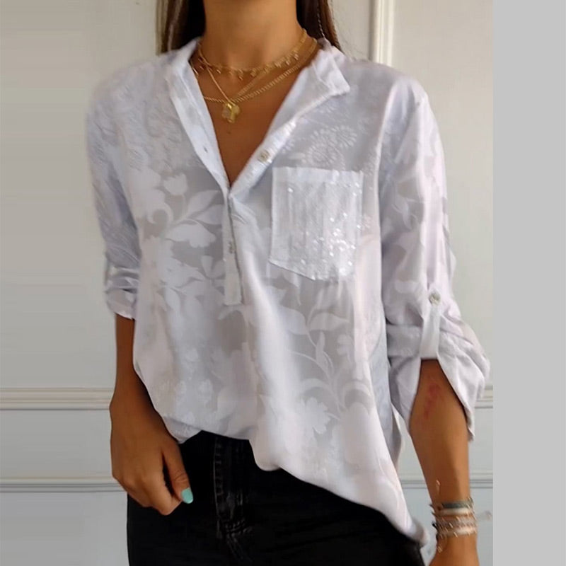 Blusa Annabel I con cuello en V