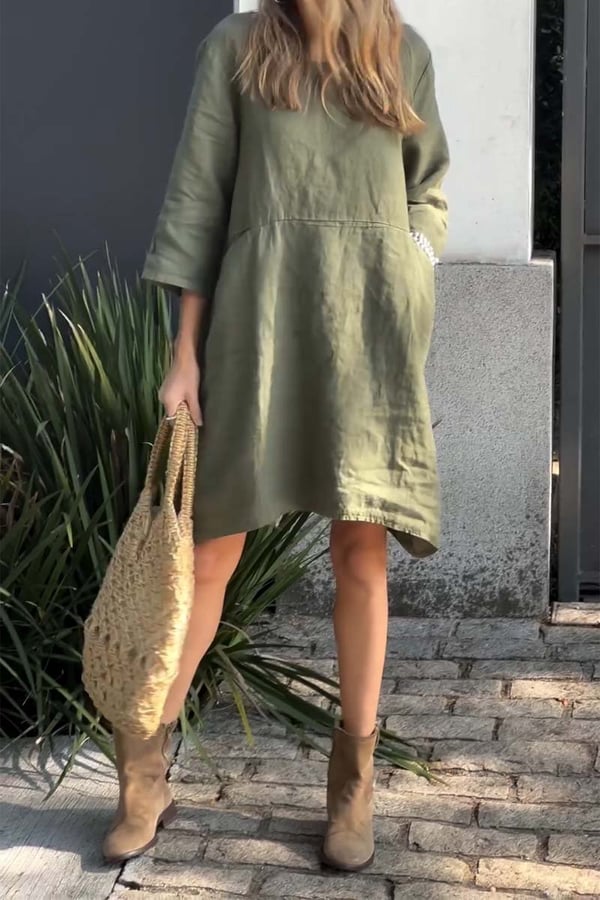 Lucía | Vestido de Lino Casual y Chic