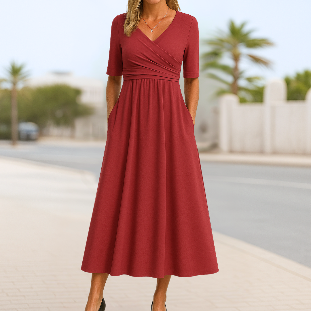 Camila | Vestido Boho Liso