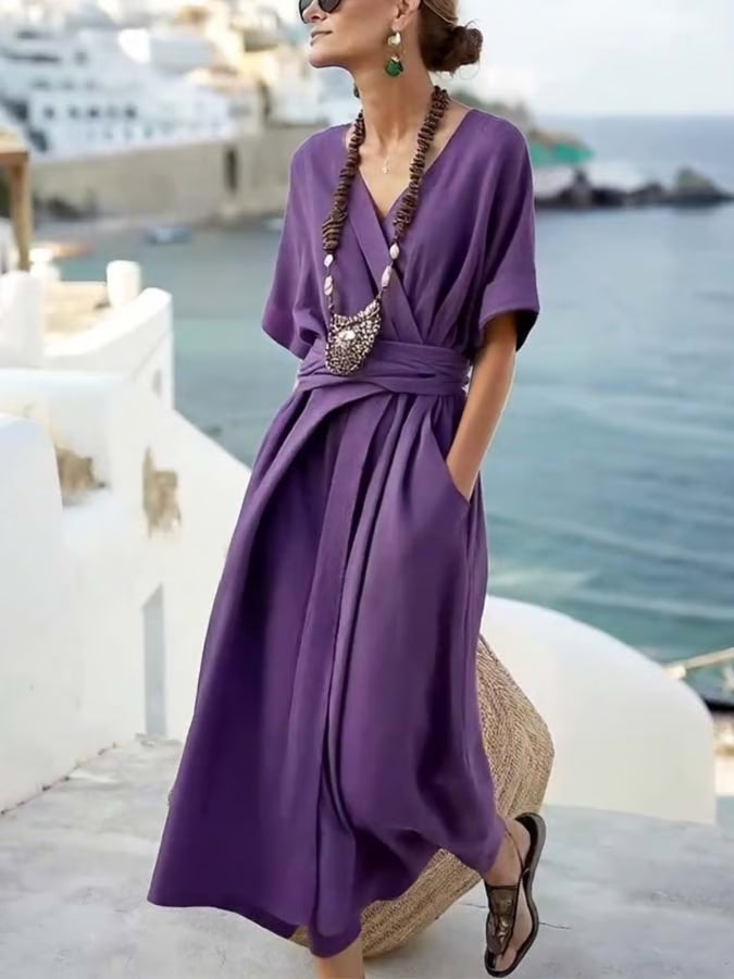 Vestido holgado con bolsillos