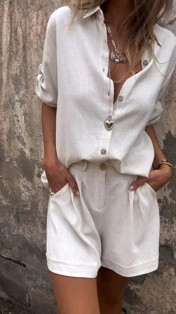Camille | Conjunto femenino en tejido natural