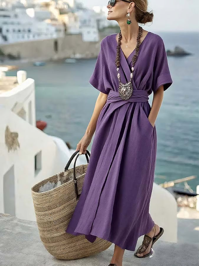 Vestido holgado con bolsillos