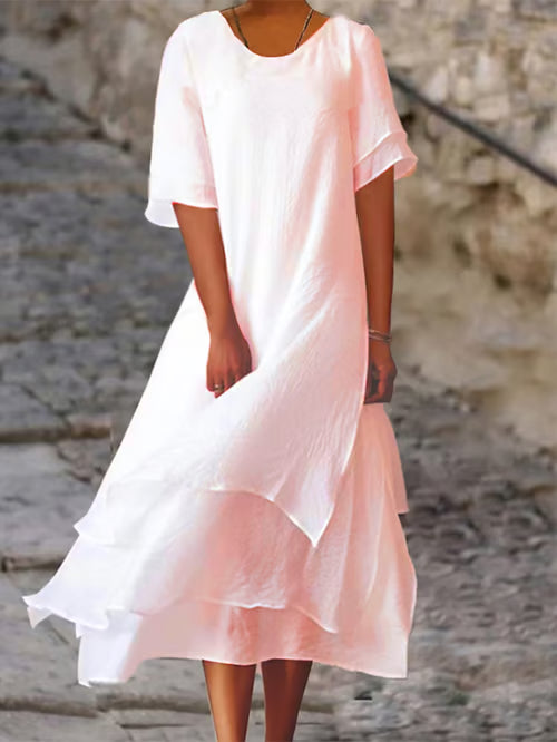 Elena I vestido de lino elegante