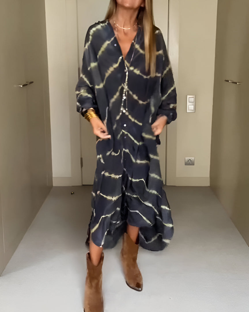 Julia | Vestido Maxi Boho Rayas
