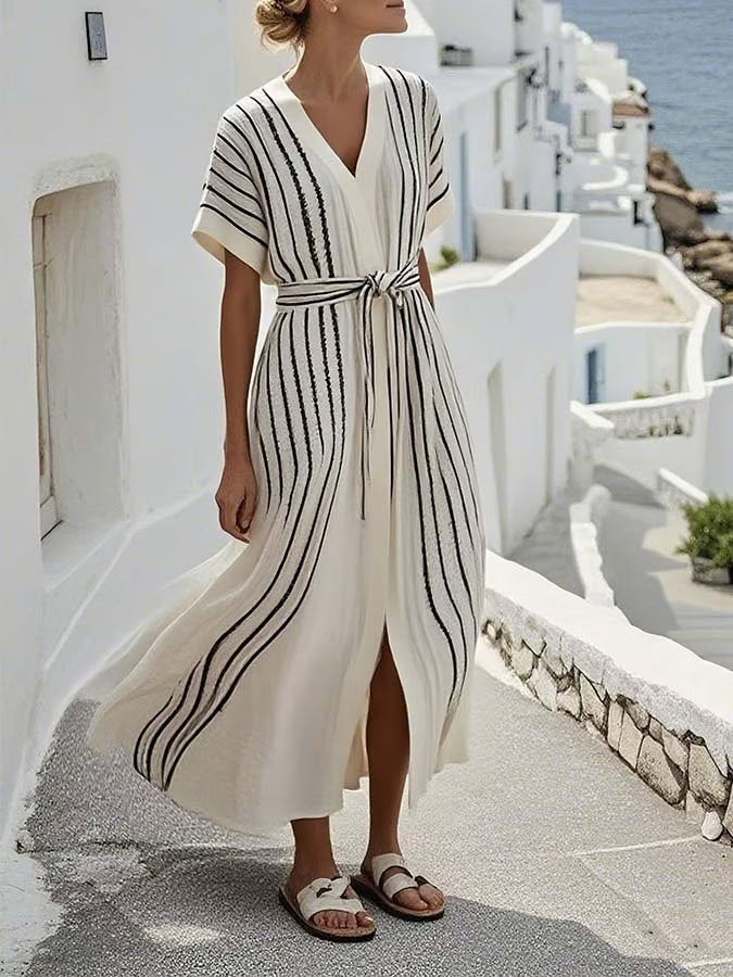Vestido de lino claro y fresco