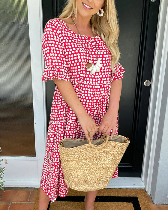 Emma | Vestido Midi de Lunares Chic