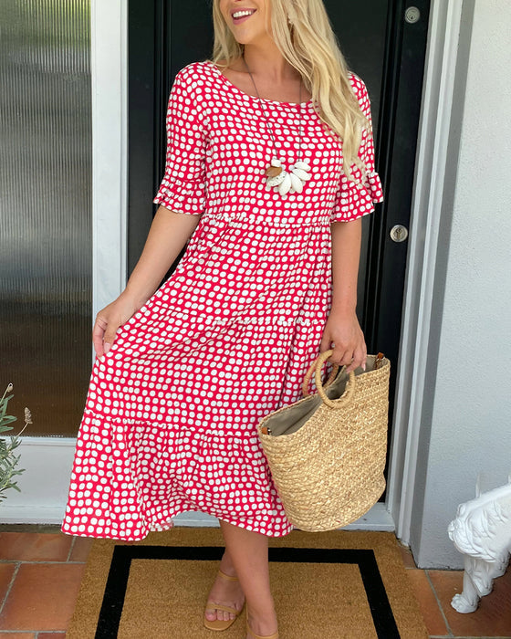 Emma | Vestido Midi de Lunares Chic