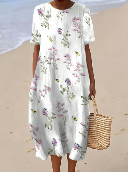 Vestido blanco floral veraniego