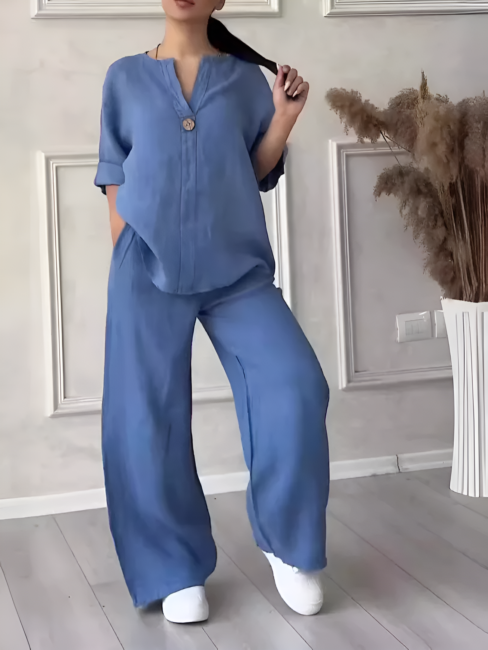 María | Conjunto de Lino Descontracturado
