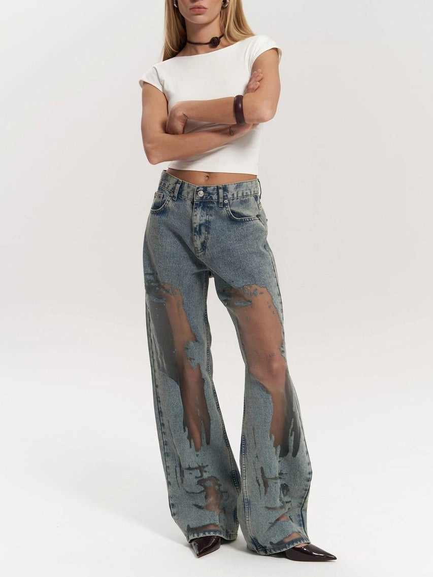 Chloé  | Jean Denim Transparente
