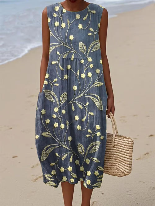 Vestido elegante y floral