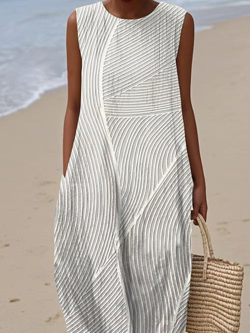 Vestido con rayas elegantes