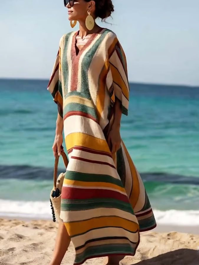 Vestido Largo Lino Elegancia