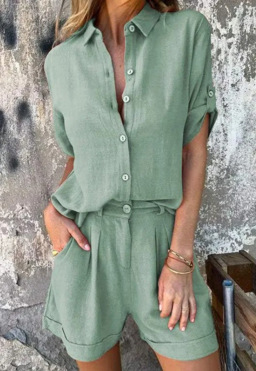 Camille | Conjunto femenino en tejido natural