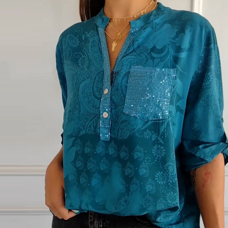 Blusa Annabel I con cuello en V